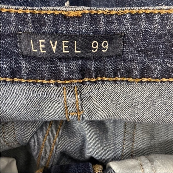 Anthropologie Level 99 Galaxy Holographic Splatter Skinny Jeans - Picture 5 of 8